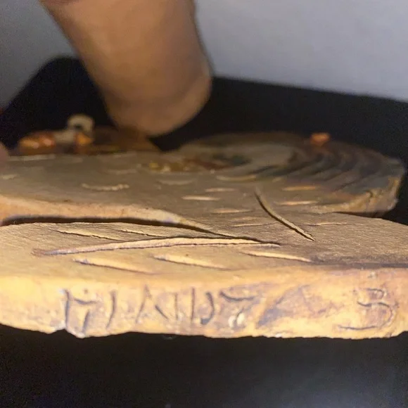 Vintage Stoneware Folk Art Rustic 11 1/2”Hanging Rooster and 7”Utensil Holder - Picture 14 of 15